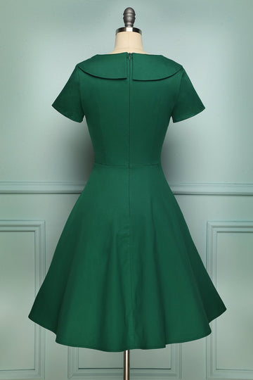 Green Button Dress - ZAPAKA